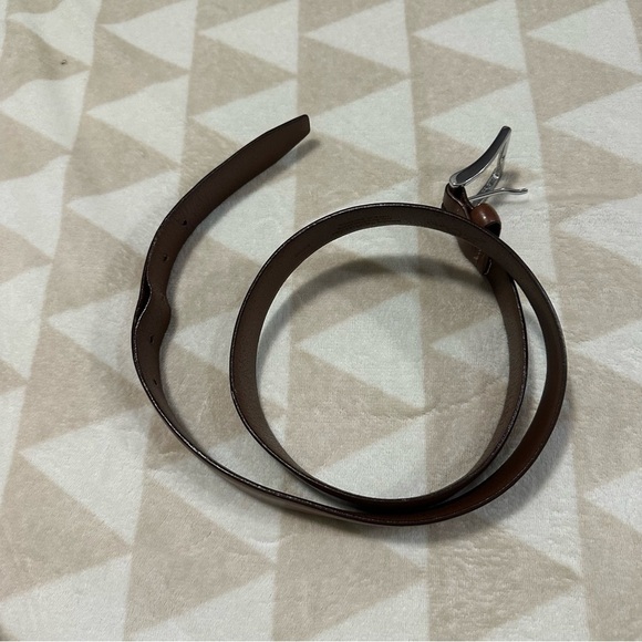 J crew Italian leather dress belt english tan brown - Picture 2 of 3